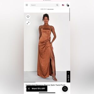 Bronze Fall Wedding Guest Dress